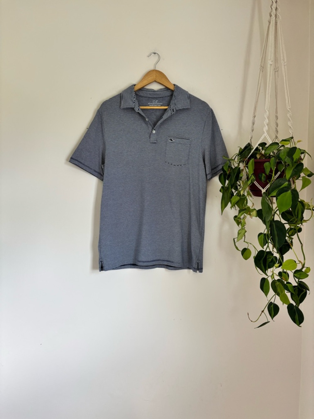 Vineyard Vines Edgartown Polo In Navy Stripe